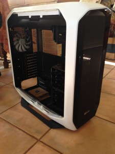 Corsair case, side panels removed